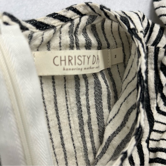 Christy Dawn Quinn Black and White Striped Maxi Dress - Picture 3 of 10